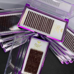 Seiden Wimpern Premium Dunkel Braun C-Curl 0,12