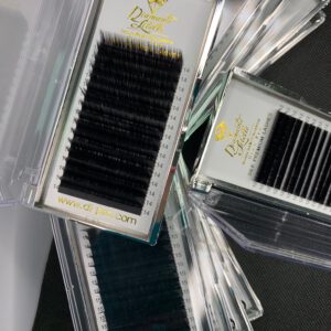 Seiden Wimpern Premium Schwarz L-Curl 0,10