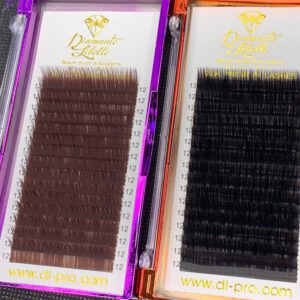 Seiden Wimpern Premium Dunkel Braun C-Curl 0,12